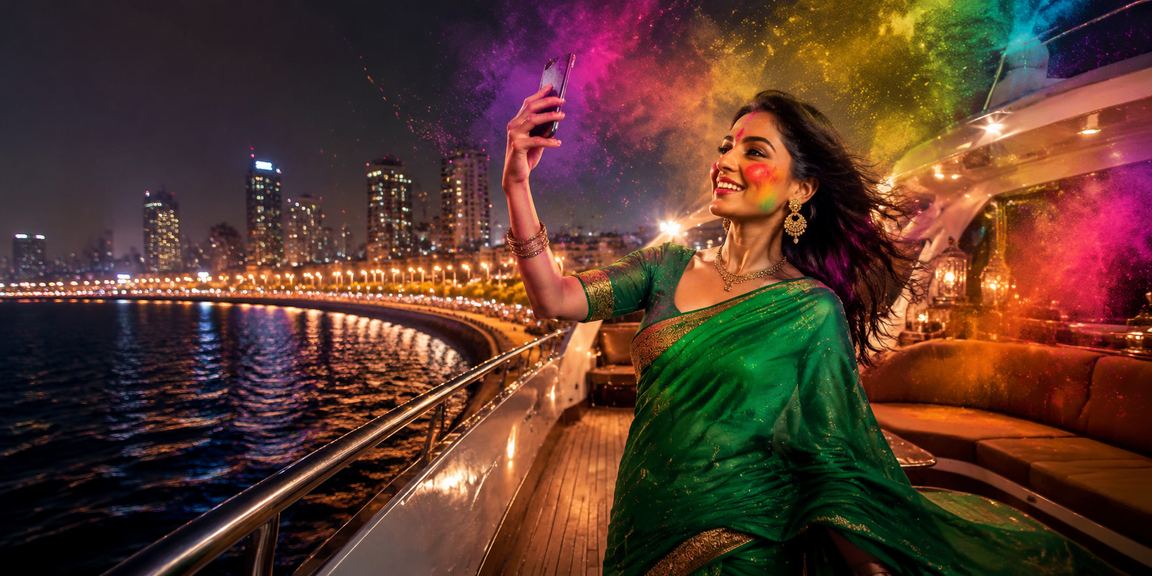 Female player confidently using mobile payment apps to deposit funds for living Andar Bahar in Mumbai